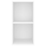 ТВ шкаф за стенен монтаж, бял, 37x37x72 см, инженерно дърво