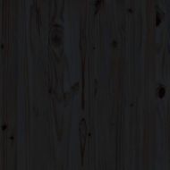 Градински среден диван, черен, бор масив