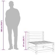 Градински лаундж комплект, 2 части, бял, бор масив