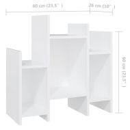 Страничен шкаф, бял, 60x26x60 см, инженерно дърво