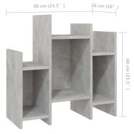 Страничен шкаф, бетонно сив, 60x26x60 см, инженерно дърво