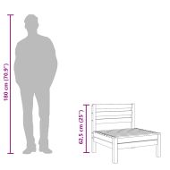 Градински средни дивани, 4 бр, меденокафяви, бор масив