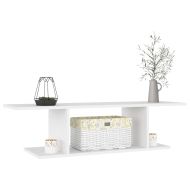 ТВ шкаф за стенен монтаж, бял, 103x30x26,5 см