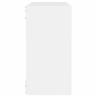 Стенни кубични рафтове, 2 бр, бели, 30x15x30 см