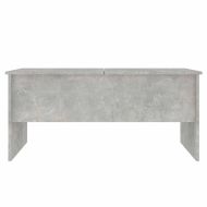 Маса за кафе, бетонно сива, 102x50,5x46,5 см, инженерно дърво