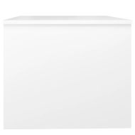 Маса за кафе, бяла, 80x50x42,5 см, инженерно дърво