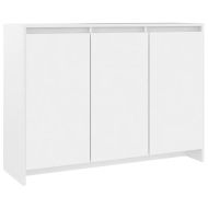 Бюфет, бял, 102x33x75 см, инженерно дърво