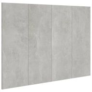 Табла за легло, бетонно сива, 120x1,5x80 см, инженерно дърво