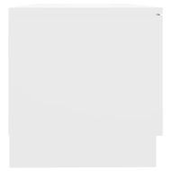 ТВ шкаф, бял, 80x35x36,5 см, инженерно дърво