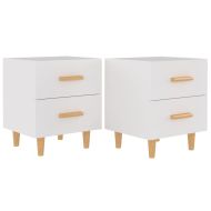 Нощни шкафчета, 2 бр, бели, 40x35x47,5 см