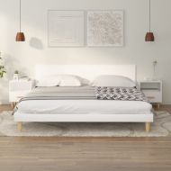 Нощни шкафчета, 2 бр, бели, 40x35x47 см