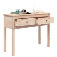 Конзолна маса 100x35x75 см борово дърво масив
