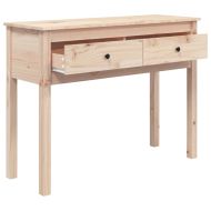 Конзолна маса 100x35x75 см борово дърво масив