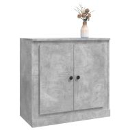 Сайдборд, бетонно сив, 70x35,5x67,5 см, инженерно дърво