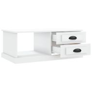 Кафе маса, бяла, 90x50x35 см, инженерно дърво