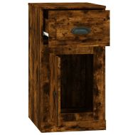 Страничен шкаф с чекмедже опушен дъб 40x50x75см инженерно дърво