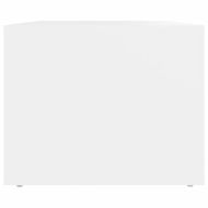 Маса за кафе, бяла, 80x50x40 см, инженерно дърво