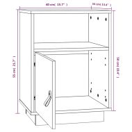 Нощни шкафчета, 2 бр, 40x34x55 см, борово дърво масив