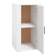 Сайдборд, бял, 40x33x70 см, инженерно дърво