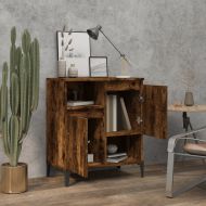 Сайдборд, опушен дъб, 60x35x70 см, инженерно дърво