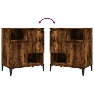 Сайдборд, опушен дъб, 60x35x70 см, инженерно дърво