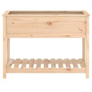 Плантер с рафт, 111,5x54x81 см, борово дърво масив