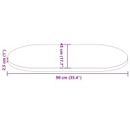 Плот за маса 90x45x2,5 см, масивна дървесина, бор, овален