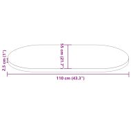Плот за маса 110x55x2,5 см, масивна дървесина, бор, овален