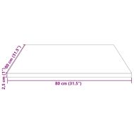 Плот за маса 80x80x2,5 см, масивна дървесина, бор, квадратен