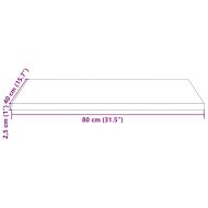 Плот за маса, 80x40x2,5 см, бор масив, правоъгълен