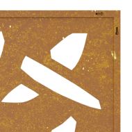 Градинска декорация 105x55 см кортенова стомана дизайн с листа