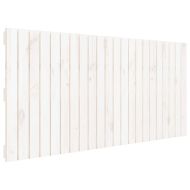 Стенна табла за спалня, бяла, 140x3x60 см, борово дърво масив