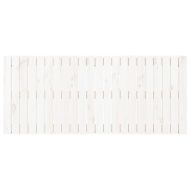 Стенна табла за спалня, бяла, 140x3x60 см, борово дърво масив