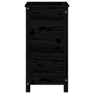 Градински сандък, черен, 40x40x78 см, бор масив