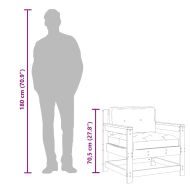 Градински столове с възглавници 2 бр масивно дърво дуглас