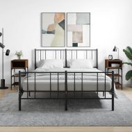 Нощни масички, 2 бр, кафяв дъб, 35x34,5x70 см, инженерно дърво