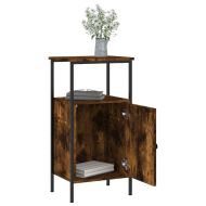 Нощни шкафчета, опушен дъб, 41x31x80 см, инженерно дърво