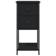 Нощни шкафчета, 2 бр, черни, 32x42x70 см, инженерно дърво