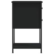 Нощни шкафчета, 2 бр, черни, 32x42x70 см, инженерно дърво