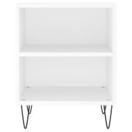 Нощни шкафчета 2 бр бели 40x30x50 см инженерно дърво