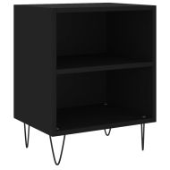 Нощни шкафчета 2 бр черни 40x30x50 см инженерно дърво