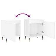 Нощни шкафчета 2 бр бели 40x30x50 см инженерно дърво