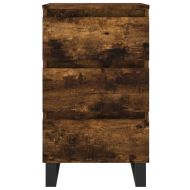 Нощни шкафчета 2 бр опушен дъб 40x35x69 см инженерно дърво