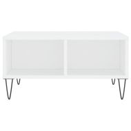 Кафе маса, бяла, 60x60x30 см, инженерно дърво