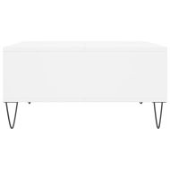 Кафе маса, бяла, 60x60x30 см, инженерно дърво