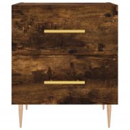 Нощни шкафчета 2 бр опушен дъб 40x35x47,5 см инженерно дърво