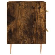 Нощни шкафчета 2 бр опушен дъб 40x35x47,5 см инженерно дърво