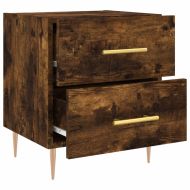 Нощни шкафчета 2 бр опушен дъб 40x35x47,5 см инженерно дърво