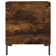 Нощно шкафче, опушен дъб, 40x35x47,5 см, инженерно дърво