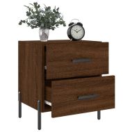 Нощни шкафчета 2 бр кафяв дъб 40x35x47,5 см инженерно дърво